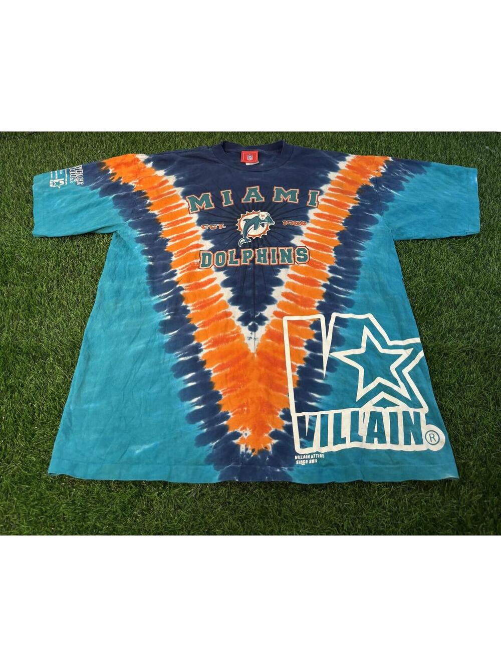 Vintage Miami Dolphins Tie Dye AOP Mens XL